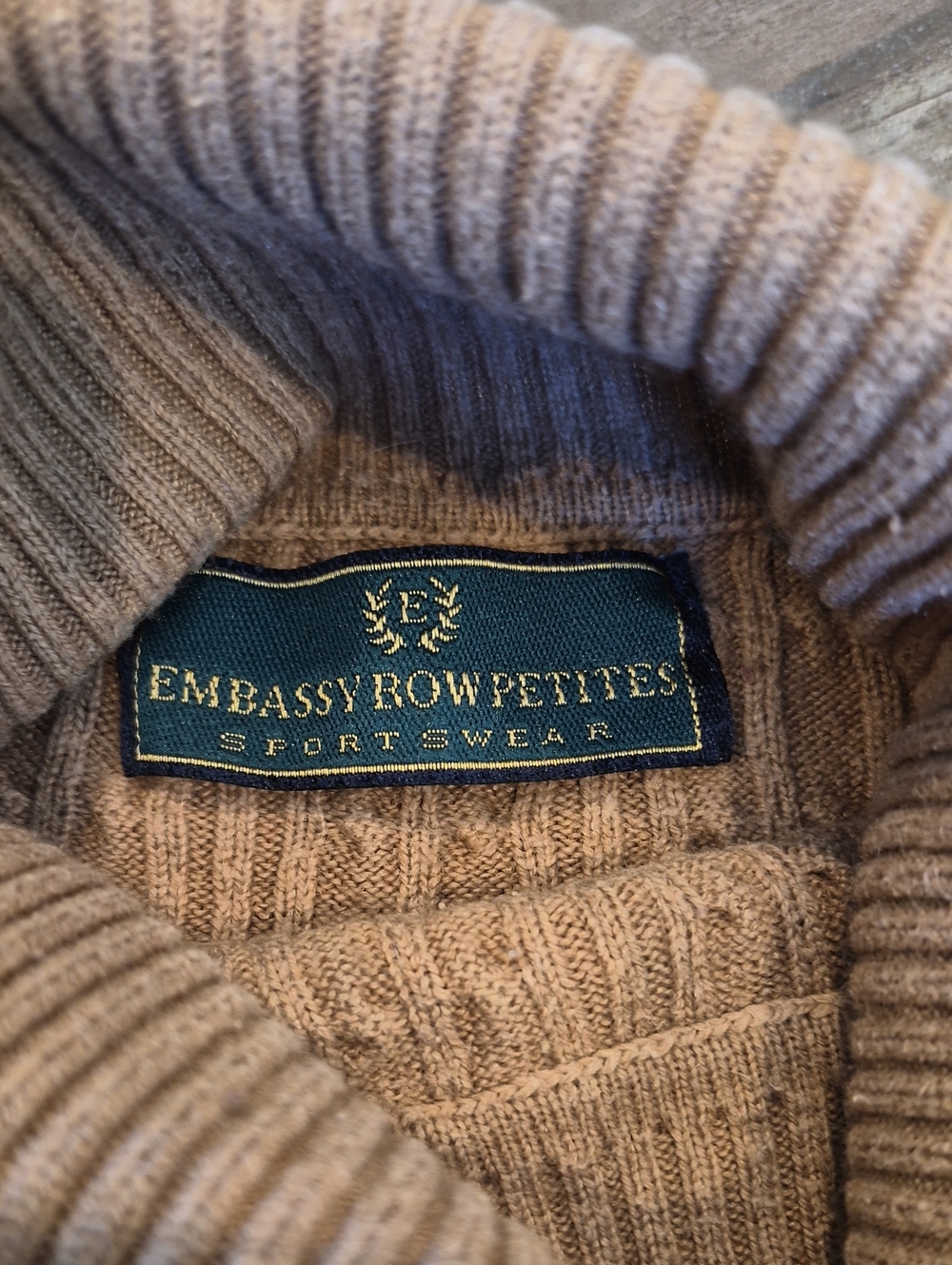 PXS/PS Vtg Embassy Row Petites Silk & Cashmere Long Sleeve Turtleneck Sweater - Picture 7 of 12